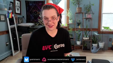 Snapshot of artiepaints chatting on February 2025 05:40:02 PM Artie Paints online show from February 2025 05:40:02 PM