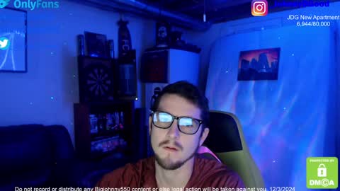 Snapshot of bigjohnny550 chatting on December 2024 12:19:02 AM Johnny D Good online show from December 2024 12:19:02 AM