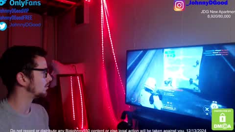 Snapshot of bigjohnny550 chatting on December 2024 09:20:01 PM Johnny D Good online show from December 2024 09:20:01 PM