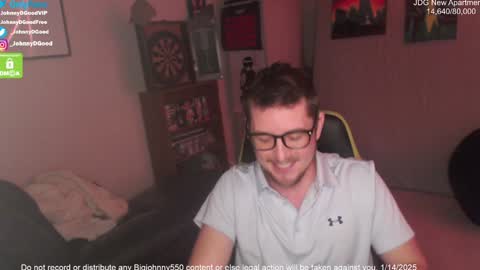 Snapshot of bigjohnny550 chatting on January 2025 10:46:02 PM Johnny D Good online show from January 2025 10:46:02 PM