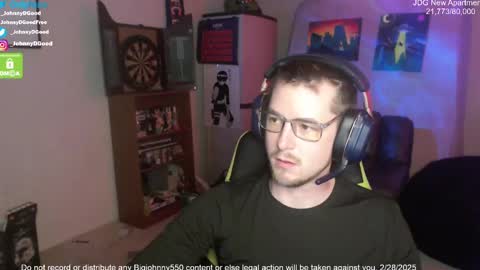 Snapshot of bigjohnny550 chatting on February 2025 07:03:01 PM Johnny D Good online show from February 2025 07:03:01 PM