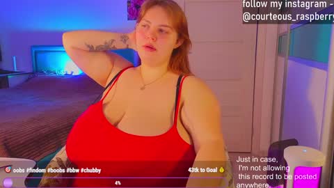 Snapshot of courteous_raspberrrry chatting on January 2025 06:45:01 AM Rose Roys my  online show from January 2025 06:45:01 AM