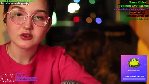 Snapshot of frogessjay chatting on December 2024 09:30:02 PM Jaywise Frogfoot online show from December 2024 09:30:02 PM