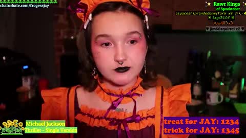 Snapshot of frogessjay chatting on October 2025 09:26:02 PM Jaywise Frogfoot online show from October 2025 09:26:02 PM