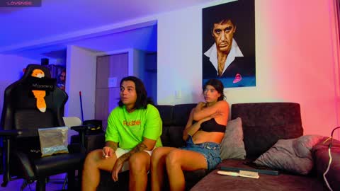 Snapshot of latin_couple77 chatting on February 2025 08:02:02 AM Sara y Andy online show from February 2025 08:02:02 AM