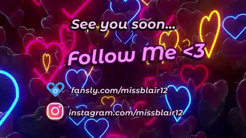 Snapshot of missblair12 chatting on February 2025 12:16:01 AM MissBlair online show from February 2025 12:16:01 AM