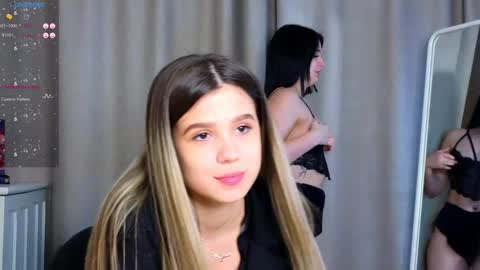 Snapshot of phyllisheart chatting on January 2025 02:39:01 PM Lora black and Lili blonde welcome you here online show from January 2025 02:39:01 PM