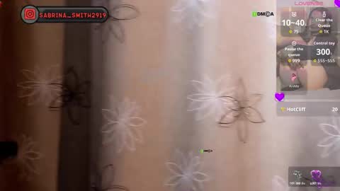 Snapshot of sabrinasmit chatting on October 2025 07:22:01 PM Sabrina and Smith. Instagramsabrina smith2919 NEXT SHOW OCT. 0809111213 online show from October 2025 07:22:01 PM