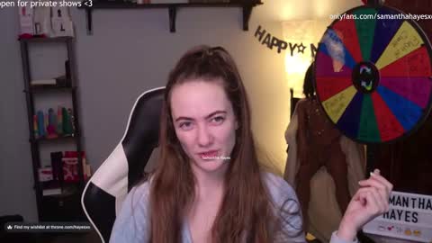 Snapshot of samanthahayesxoxo chatting on January 2025 05:30:01 AM The Real Samantha Hayes haha online show from January 2025 05:30:01 AM