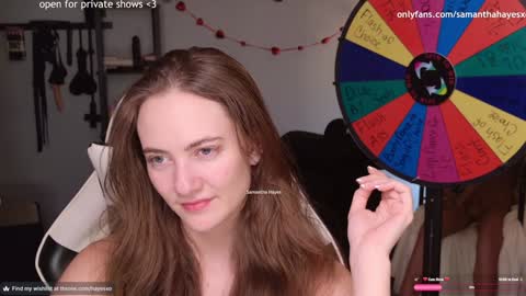 Snapshot of samanthahayesxoxo chatting on February 2025 06:21:01 AM The Real Samantha Hayes haha online show from February 2025 06:21:01 AM
