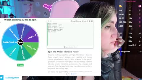 Snapshot of scarlettpython1 chatting on October 2025 02:30:02 PM Scarlett online show from October 2025 02:30:02 PM