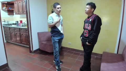 Snapshot of thechambertsecret chatting on February 2025 01:42:02 PM Stacy Triny Nacho and the maid Geltrudis online show from February 2025 01:42:02 PM