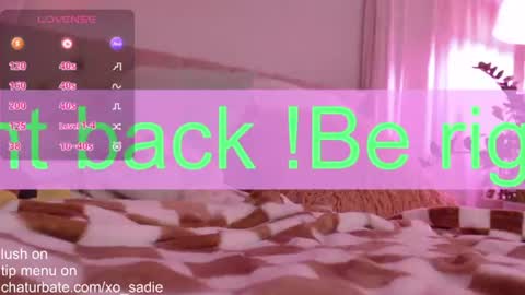 Snapshot of xo_sadie chatting on June 2026 07:17:01 AM Xo Sadie online show from June 2026 07:17:01 AM