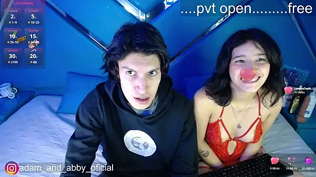 Snapshot of Adam_and_abby chatting on January 2025 09:01:02 PM Adam and abby online show from January 2025 09:01:02 PM