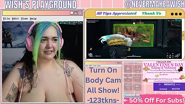 nevermakeawish online show from February 2026 04:58:02 PM