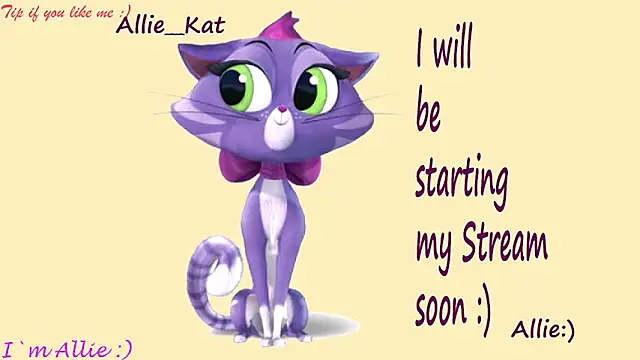 Snapshot of Allie_Kat chatting on June 2026 01:13:01 PM Allie Kat online show from June 2026 01:13:01 PM