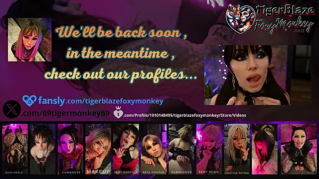 TigerBlazeFoxyMonkey online show from March 2026 02:57:02 PM
