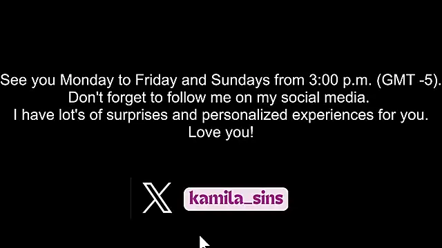 kamila sins online show from February 2025 08:03:01 PM